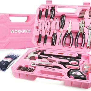 WORKPRO Pink Tool Set, 258 PCS Tool...