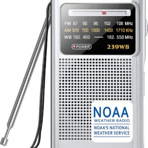 Greadio NOAA Weather Radio, AM/FM B...