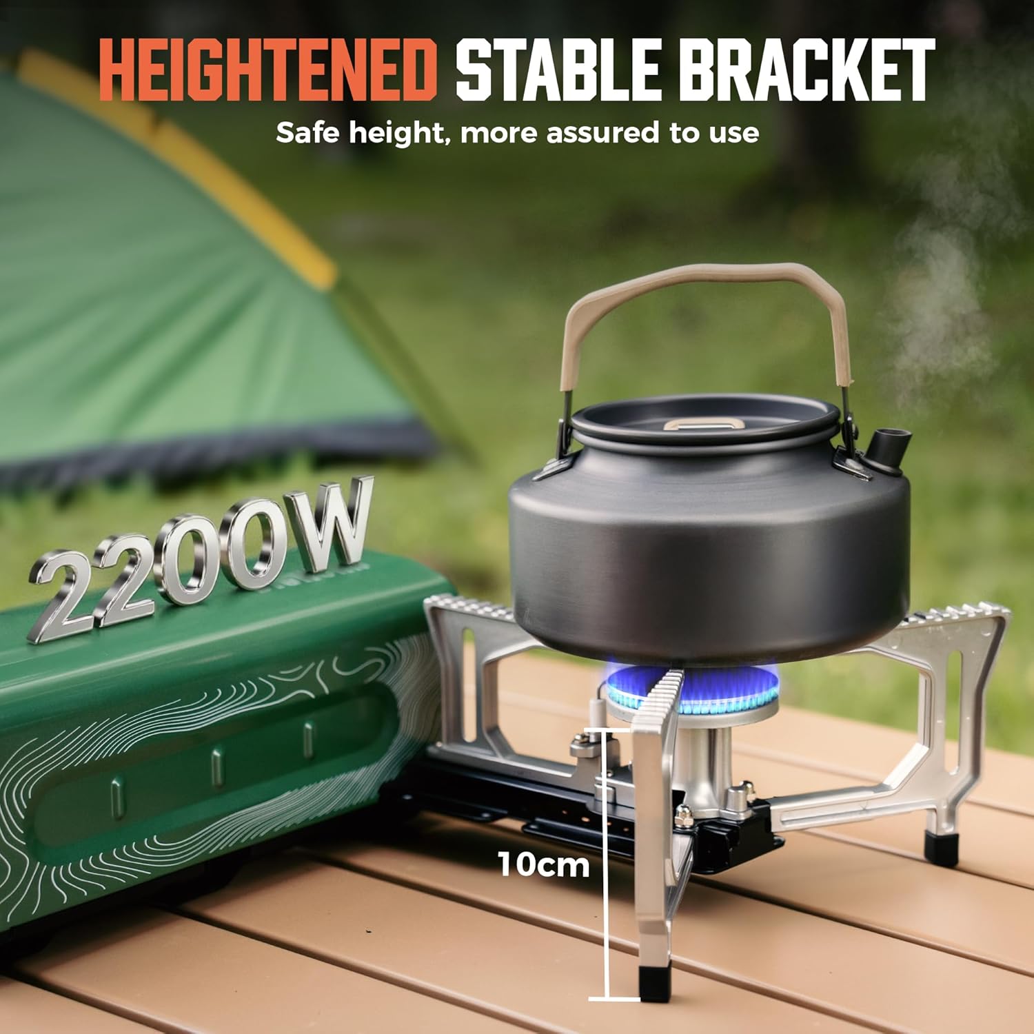 BIG HORN OUTDOORS Butane Camping Stove, Portable Folding Gas Burner with Carry Bag for Camping, Emergency Use and Outdoor Cooking - Image 5