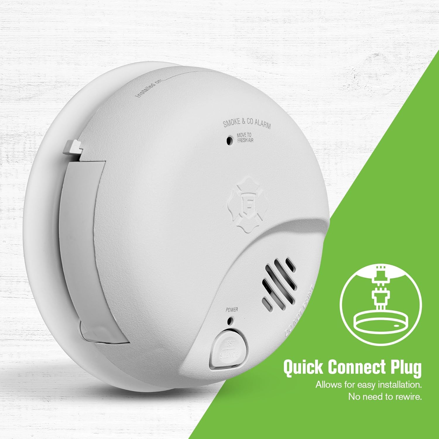 First Alert SMICO100-AC Interconnect Hardwire Combination Smoke & Carbon Monoxide Alarm with Battery Backup - 3 Pack - Image 2