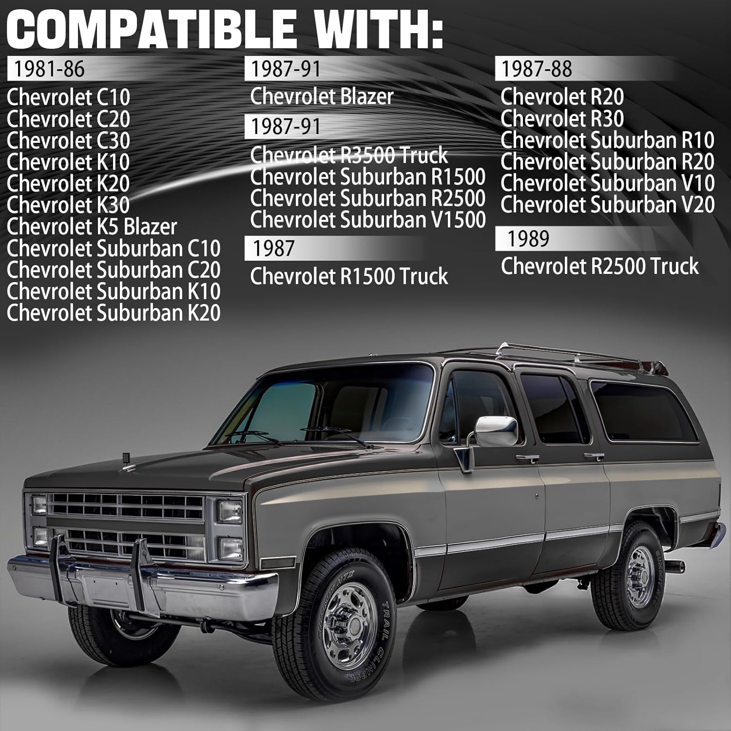 Front Door Window Vent Molding Rubber Felt Trim Seal Weather Strip Kit Fit Chevy C10 C20 C30 K10 K20 K30 K5 Blazer Suburban V1500 R1500 GMC C1500 C2500 C3500 K1500 K2500 K3500 Jimmy Truck - Image 7