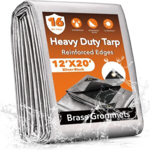 12x20FT Waterproof Tarp, Yumatum 16...