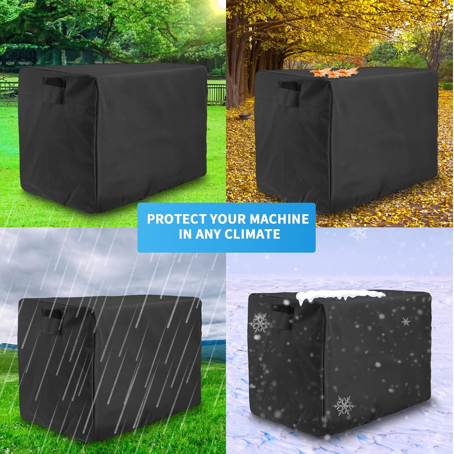 Joramoy Generator Covers Waterproof UV Protection Heavy Duty 600D Oxford Cover Universal for Wen 56310ic & Wen 3800 & Predator 3500 (24x 18x 20 inch) - Image 6