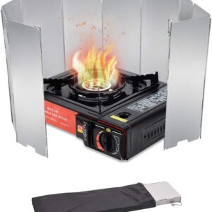 10 Plates Stove Windscreen, Aluminu...
