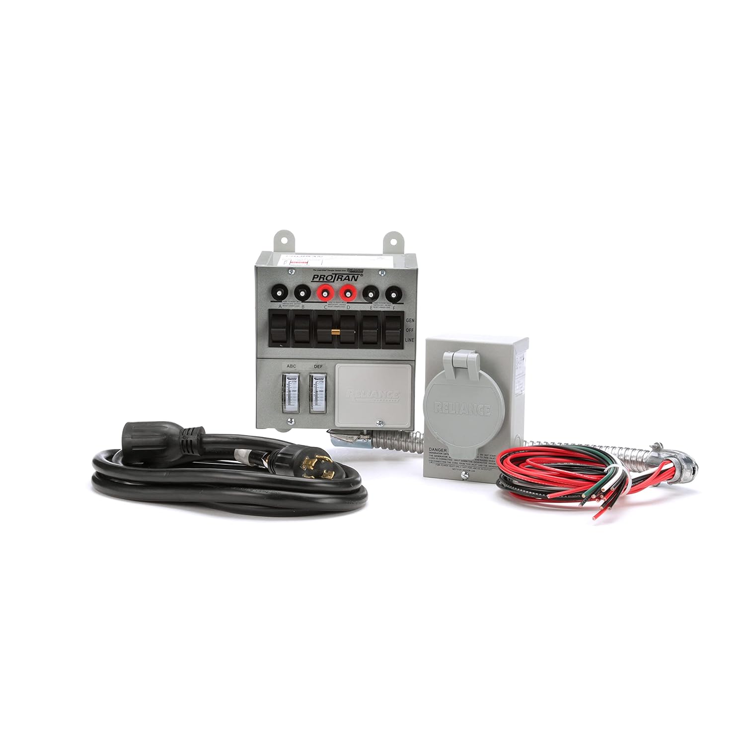 Reliance Controls Corporation 31406CWK 30 Amp 6-circuit Pro/Tran Transfer Switch Kit for Generators (7500 Watts).,Gray - Image 2