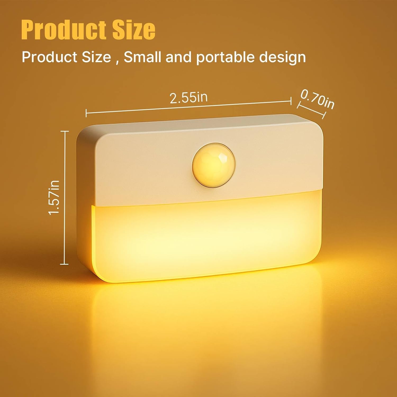 Guankai 8 Pack Motion Sensor Stair Light for Indoor, Battery Operated Closet Lights, Wireless Stick on Anywhere Hallway Lamp, Portable Led Night Lamps for Bedroom Under Cabinet Kitchen - Image 7