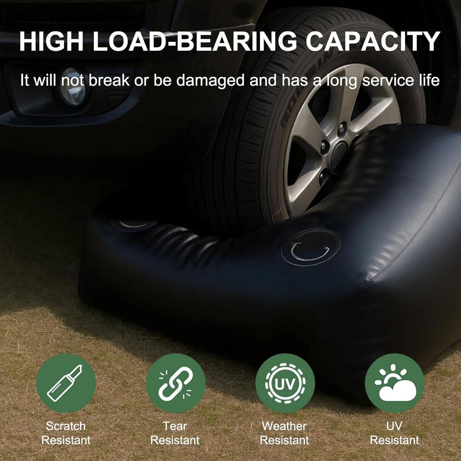65 Gallon Water Bladder, 1000D PVC Foldable Portable Water Tank, Black Large Capacity Water Bag Container for Garden, Drought Resistance, Fire Prevention, Emergency Supply - Image 5