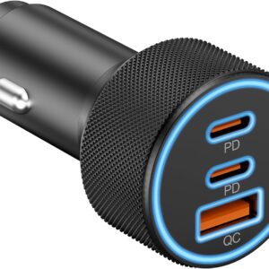 Car Charger USB C, 3-Port 67W Dual ...