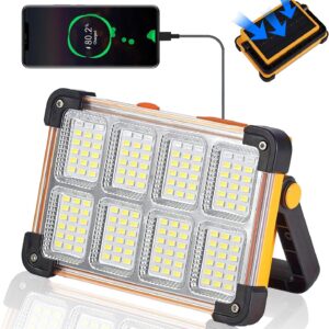 120W Solar Rechargeable Work Light,...