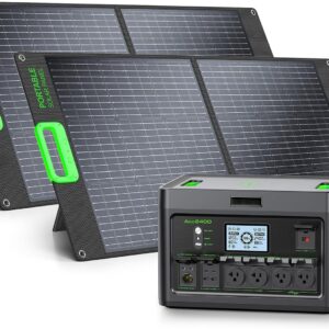 Solar Generator 2400W Portable Powe...