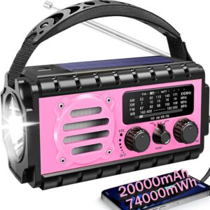 74000mWh Emergency Radio with NOAA ...