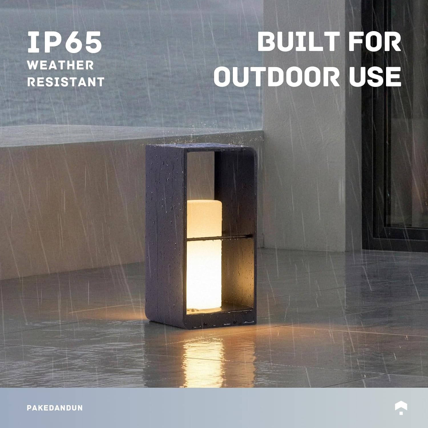 Outdoor Solar Lanterns Waterproof with IP65, LED Smart Outdoor Floor Lamp, Dimmable Floor Lamps with Remote Brightness & Timer Control, Solar Powered Outside Lantern Dusk to Dawn for Patio - Image 4