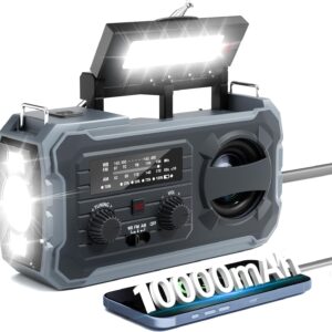 Hand Crank Emergency Radio, 10000mA...