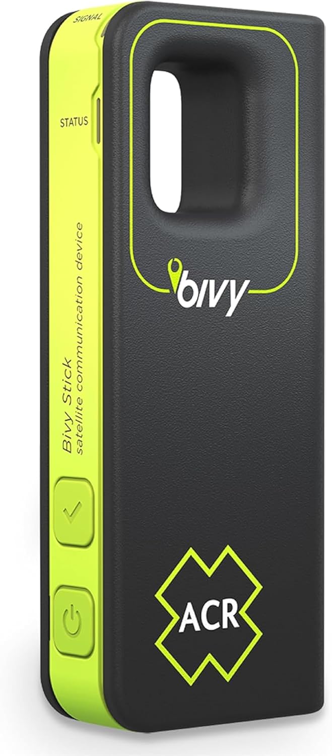 ACR Bivy Stick Satellite Communicator - Two-Way Global SMS, GPS Tracker, Off-Grid Communication, SOS Emergency Beacon, Satellite Messenger & Location Sharing - iOS/Android App