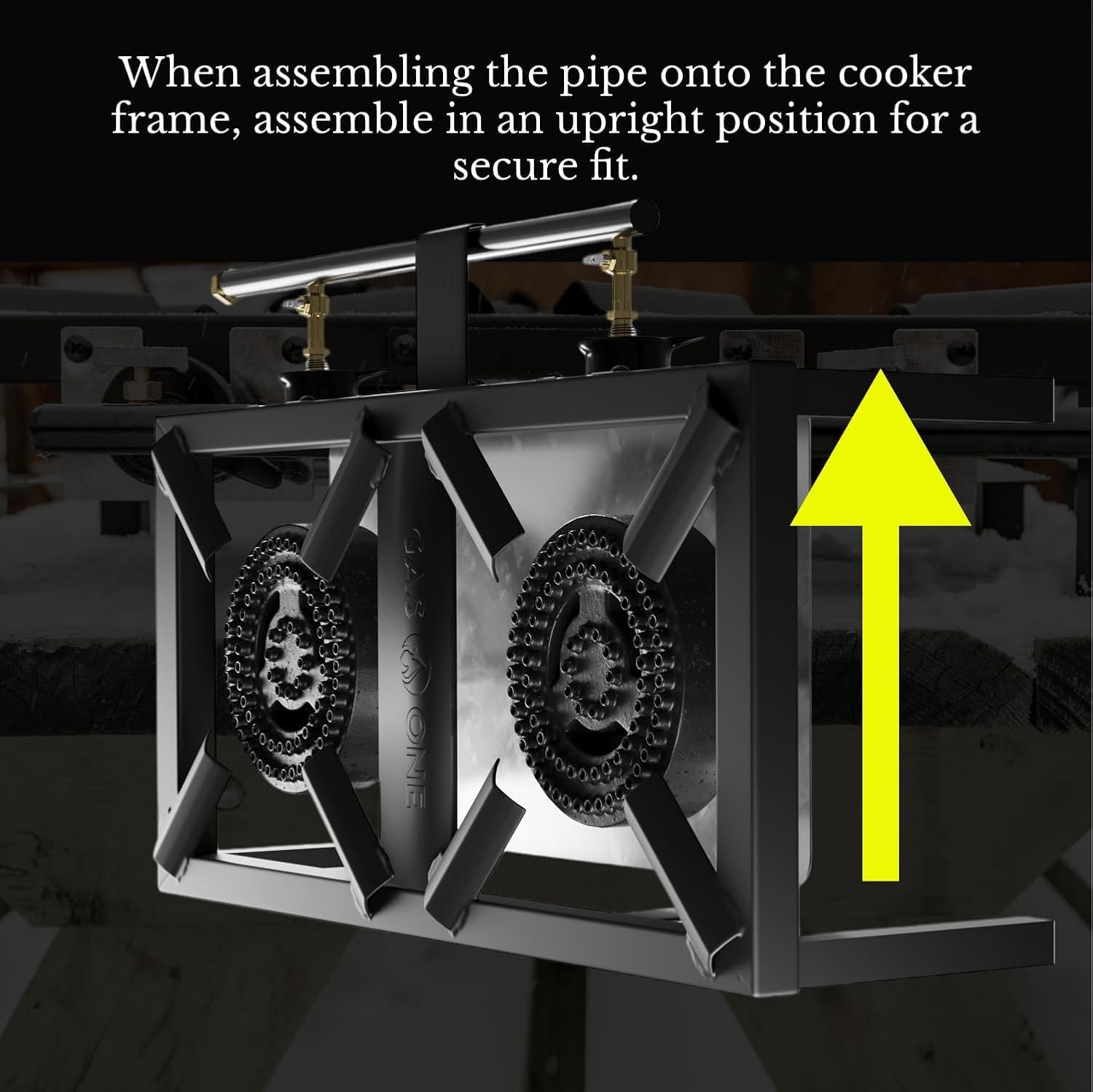 GasOne High Pressure Double Propane Burner - Outdoor Cooking with Heat Shield and Guard – Propane Burner Head for Camping, Tailgating, Seafood Boil, Home Brewing - Patent Pending - Image 6