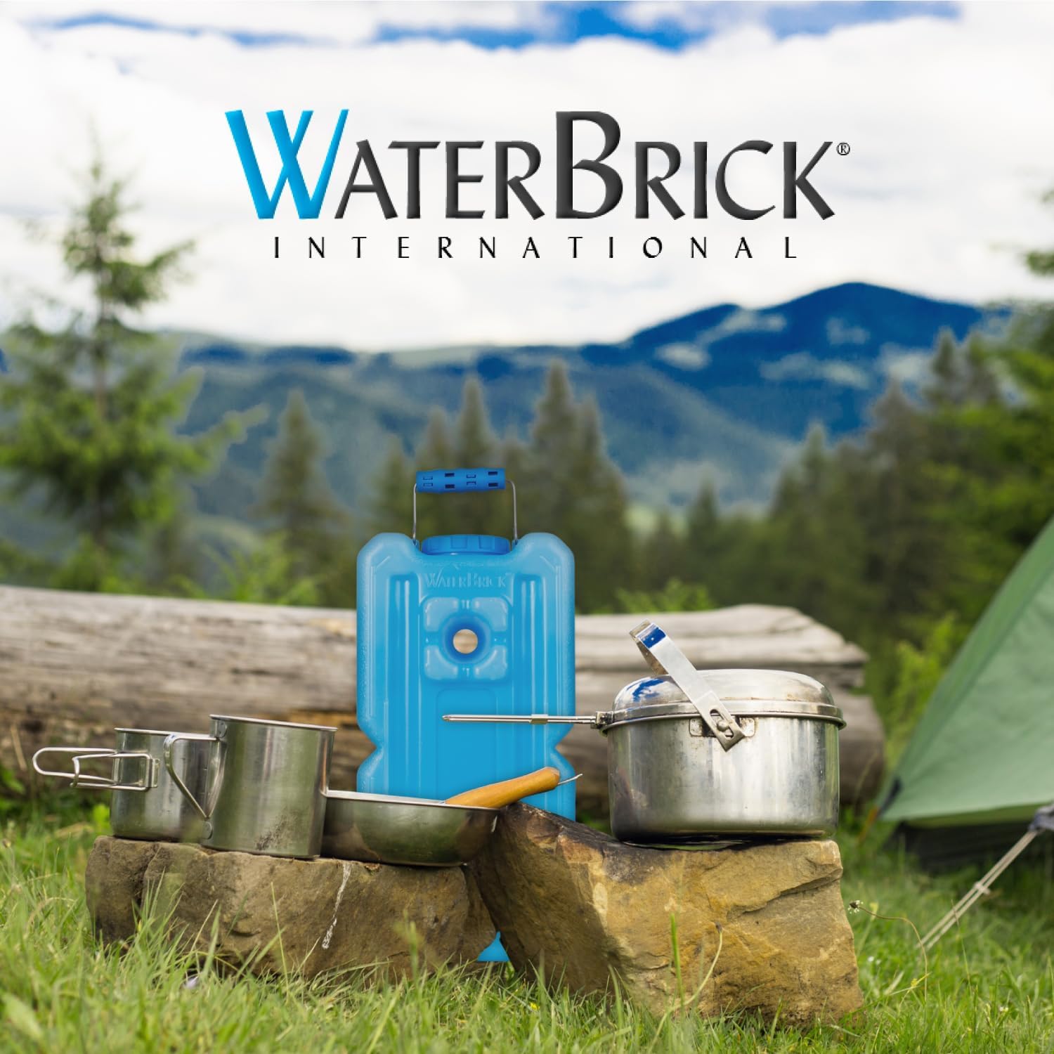 WaterBrick International WaterBrick Water Storage Containers for Emergency Water Storage | 8-Pack of Stackable 3.5 Gallon Water Container Bricks | Food-Grade HDPE Plastic | BPA-Free | STD Blue - Image 4