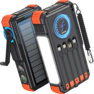 BLAVOR Solar Power Bank with Hand C...