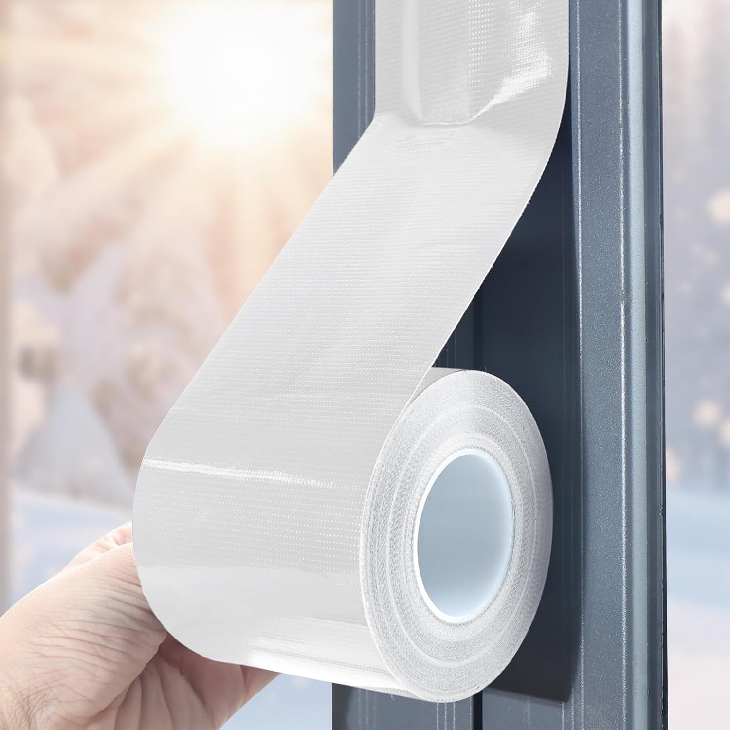 Birllaid White Window Sealing Tape, Window AC Tape, 3 Inch x 65 FT Waterproof Blocker for Cold Heat Air, Windproof, No Residue Strong adheisve
