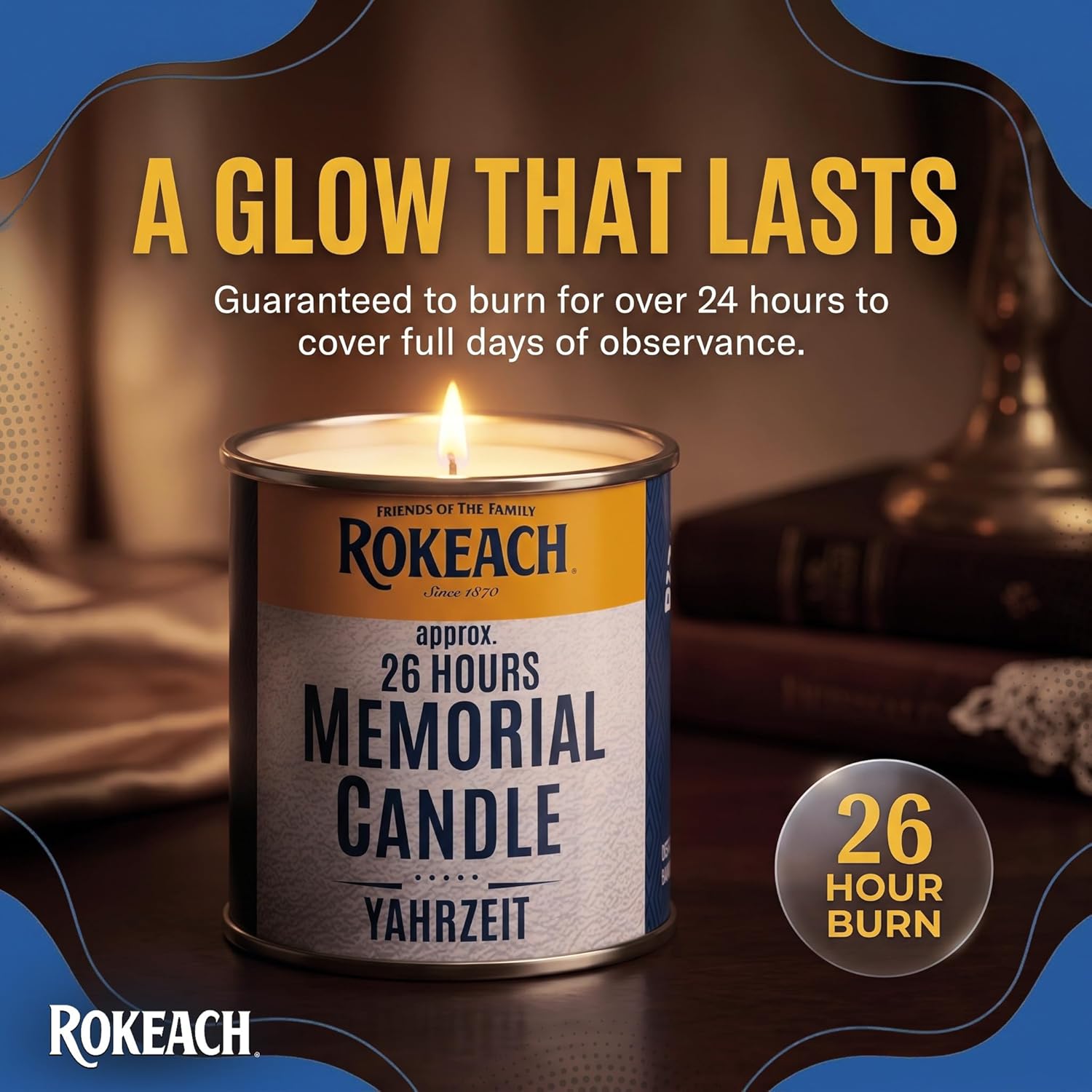 Rokeach 24 Hour Candles, Yahrzeit Memorial Candle, Tin (12 Pack) | Yom Kippur | Emergency, Perfect for Blackouts, Storms & Hurricanes - Image 6
