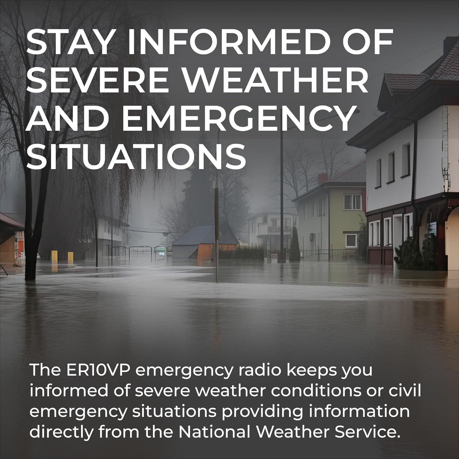 Midland® - ER10VP Weather Radio with Flashlight & Emergency Alert - AM/FM Radio - Compact and Easy to Carry - SOS Strobe Signal and Headphone Jack - Image 8