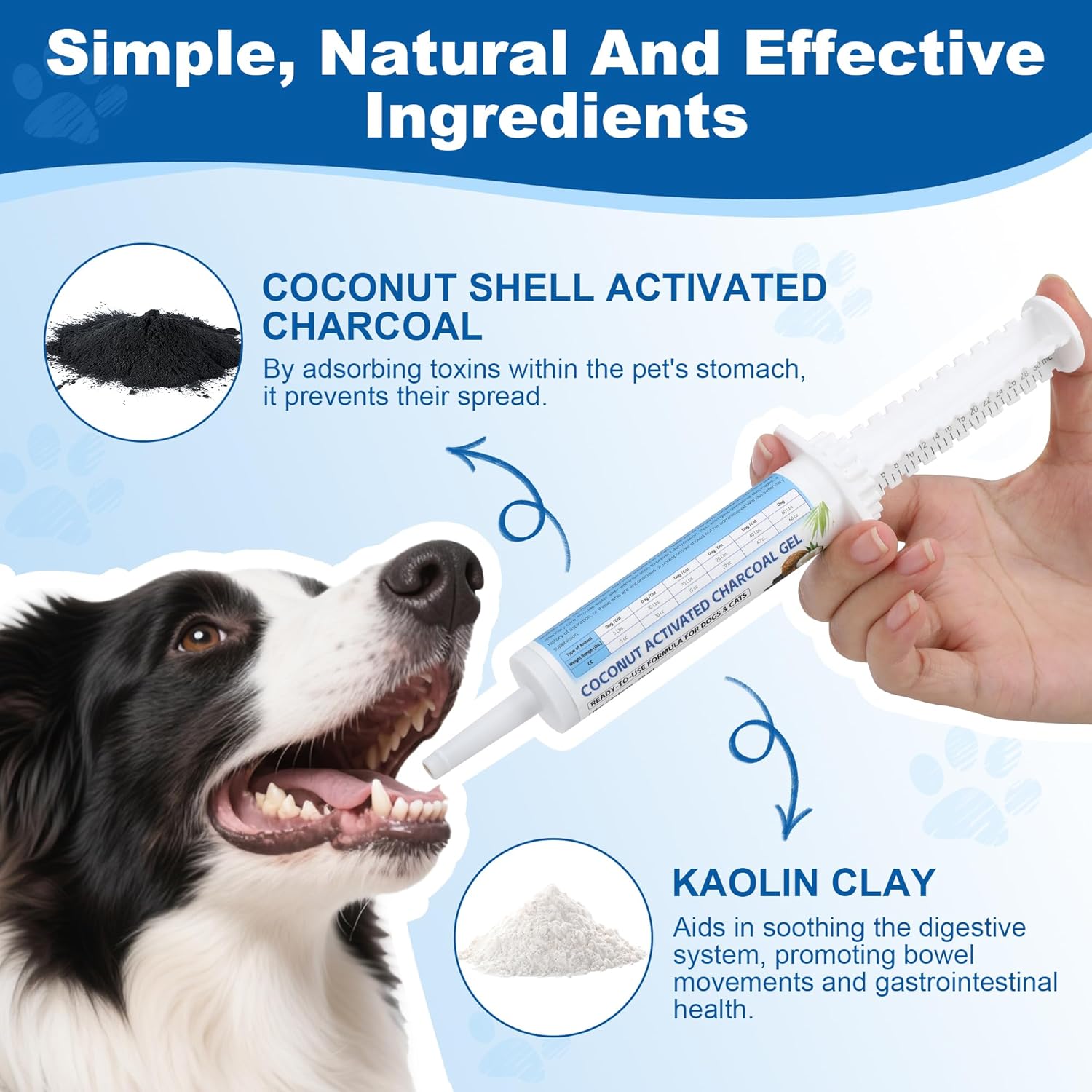 Pet Emergency Activated Charcoal Paste, Toxin Absorber for Dogs & Cats, Aids Digestive System Recovery, Pet First Aid Kit, 30 ml - Image 6