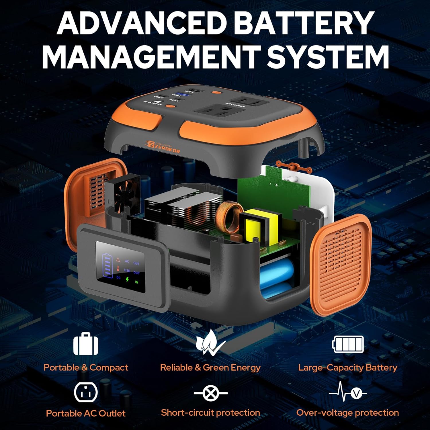 Portable Power Station 120W, Power Bank with AC Outlet, Portable Generator 97.6Wh External Battery Power Pack with USB C Input for Camping Home Van Life Adventure Backup - Image 8