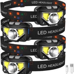 LHKNL Headlamp Flashlight,4-Pack Lu...