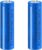 2 Pack 3200 mAh Battery Ni-MH Rechargeable, Button Top NiMH Batteries, High Capacity Battery for LED Flashlight, Headlamp,Camera, RC Car, Mini Fans, etc, with Storage Box, Blue