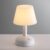 KDG Modern Cordless Small Table Lamps, Outdoor Portable Shower Waterproof LED Dimmable Desk Lamp, 4000mAh Rechargeable Battery Operated Lighting for Restaurant, Bedroom, Bathroom, Night Light (White)