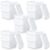 Mumufy 5 Pcs 3.5 Gallon Square Food Grade Bucket with Lid Square Bucket Pail Plastic Handles for Long Term Food Storage, Camping, Fishing, Home Organization Easy Stack and Store (White)