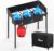 3 Burner Propane Camp Stove | High Pressure 225,000 BTU Gas Burners with Windscreen | Cover | Detachable Legs | 0-20 PSI Regulator | Ideal for Camping Backyard Outdoor Cooking
