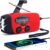 FM/AM/NOAA Weather Radio Hand Crank Self Powered Solar Portable Mini Emergency Survival Radios with 3 LED Super Bright Flashlight 2000mah Battery Operated Power Smart Phone Charger,SOS