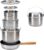 KingCamp Camping Cookware Set 304 Stainless Steel Campfire Cooking Pots Pan and Kettle with Travel Tote Bag for Camping Outdoor Kitchen Cooking Picnic for 4-6