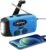 WVL Hand Crank Weather Radio, NOAA Emergency Radio Portable AM/FM Solar Powered 7400mWh with Flashlight, SOS Siren & Phone Charger for Camping & Survival(Blue)