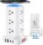 Tower Surge Protector Power Strip with 12 Outlets 4 USB (1 USB C), 6.5Feet Extension Cord with Multiple Outlets, Charging Station, Power Strip Tower, Office Desk Supplies