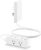 Olcorife Flat Extension Cord with Outlet Cover, Flat Plug Power Strip with 6 Outlets and 3 USB Ports, 5 FT Cord Hidden Outlet Extender for Tight Spaces