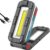 SUNREI LED Rechargeable Magnetic Work Lights COB Mechanic Lights,1200 Lumens, Magnetic Base & Hanging, 7Mode, Magnetic Flashlight Job Site & Security for Car Repair, Emergency, Gift for Men