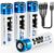HW Rechargeable AA Lithium Batteries, [1.5V, 4-Pack] 3600mWh High Capacity USB C Battery Fast Charging, 1000 Cycles Pilas Recargables for VR/Gaming Controllers, Wireless Mice/Keyboards, Remotes, etc.