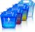 SOCATER Water Container Bags, 4 Packs BPA Free No-Leak Foldable Plastic 1.3 Gallon Water Container Bag for Camping Hiking Backpack Emergency Storage Jug