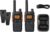 Cobra RX680 Walkie Talkies (2-Pack) – Rugged & Splashproof Two Way Radios Long Range, IP54 Water Resistant Design, 60 Pre-Programmed Channels, Weather Alerts, Included Charging Dock (Black/Orange)