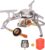 Portable Camping Gas Stove with 1LB Propane Tank Adapter, Foldable Camp Stove Backpacking Stove with Piezo Ignition for Outdoor Hiking Cooking Burner