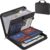 ENGPOW Accordion File Organizer, Fireproof Expanding File Folder with 13 Pockets Document Organizer with Handle & Labels, Portable Home Travel Safe Storage for Letter A4 Files and More, Black