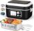 Electric Heated Lunch Box for Men, 6.3 Cup 100W Cordless Lunch Box Food Warmer with 24000mAh Battery for Self Heating, Including Cutlery, Insulated Bag and Divider for Women Adults(Black+White)