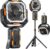 OGERY Camping Fan, Portable Fan with Adjustable Height Stand, 20000mAh Rechargeable Battery Powered Fan with Remote, LED Light, Auto Oscillation, Fast Charging, Floor or Desk Fan for Tent, RV, Travel