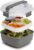 Goodful Stackable Lunch Box Container, Bento Style Food Storage with Removeable Compartments for Sandwich, Snacks, Toppings & Dressing, Leak-Proof and Made without BPA, 56-Ounce, Gray