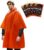 4 Pack Emergency Ponchos with Thickened Mylar Blanket Lining, Windproof, Waterproof, and Thermal Orange Survival Ponchos – Perfect for Outdoor Rescue, Family Camping Gear, Car Emergency Kits