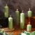 MTLEE 6 Pcs Pillar Candles 3 Set 2 in x 3, 6, 8 Inch Smokeless Dripless Unscented Pillar Candles Long Clean Wax for Wedding Dinner Party Spa Emergency Ceremony Home Decor (Green)