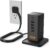 Charging Station for Multiple Devices, TESSAN 9-in-1 USB C Power Strip for iPhone 17/16/15, MacBook, Tablet, Desktop Phone Fast Charger with 3 AC, USB Charger, Home Drom Office Accessories, Black-65W