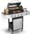 3-Burner Propane Gas Grill for Backyard Patio, 39,000 BTU BBQ Grill with Side Burner, Porcelain Coated Cast Iron Grates, Stainless Steel Outdoor Grill for Family Cookouts and Parties