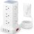 Tower Surge Protector Power Strip with 12 Outlets 4 USB (1 USB C), 6.5Feet Extension Cord with Multiple Outlets, Charging Station, Power Strip Tower, Office Desk Supplies